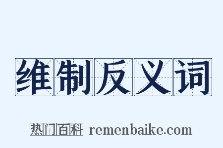 维制反义词是什么意思的图片